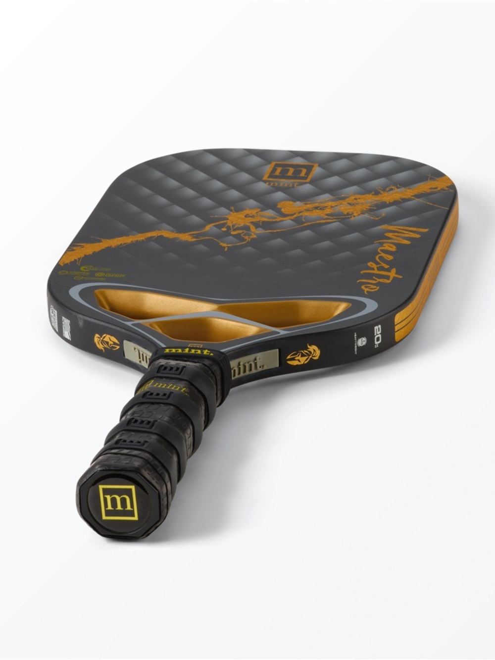 Mint Sport Maestro Pickleball Paddle Titanium / Carbon Fiber Hybrid 20mm Black - Picture 4 of 16